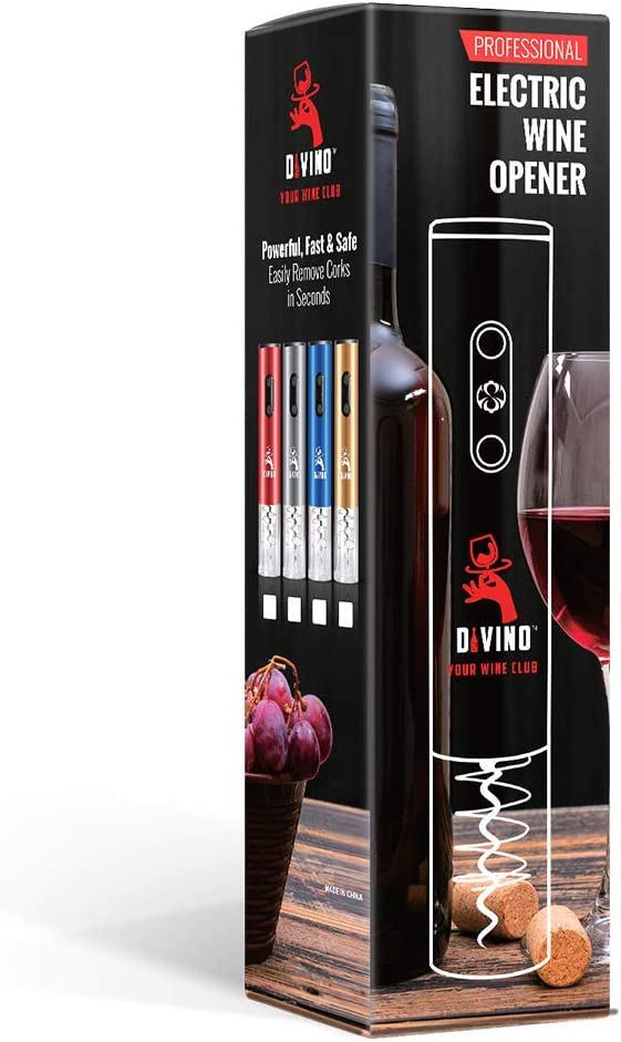 Rechargeable Electric Wine Opener RED Kit β Cordless Electric Wine Bottle Opener with Foil Cutter and USB-C cable