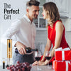 Powerful Electric Wine Opener GOLD Set – Automatic – Battery Operated with Foil Cutter, Vacuum Stopper & Aerator