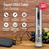 Rechargeable Electric Wine Opener SILVER Kit – Cordless Electric Wine Bottle Opener with Foil Cutter and USB-C cable