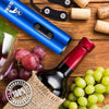 Electric Wine Opener BLUE Kit – Cordless Electric Wine Bottle Opener with Foil Cutter