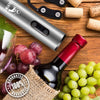 Rechargeable Electric Wine Opener SILVER Kit – Cordless Electric Wine Bottle Opener with Foil Cutter and USB-C cable