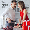 Rechargeable Electric Wine Opener SILVER Kit – Cordless Electric Wine Bottle Opener with Foil Cutter and USB-C cable