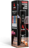 Rechargeable Electric Wine Opener BLUE Kit – Cordless Electric Wine Bottle Opener with Foil Cutter and USB-C cable