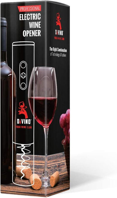 Electric Wine Opener RED Kit – Cordless Electric Wine Bottle Opener with Foil Cutter